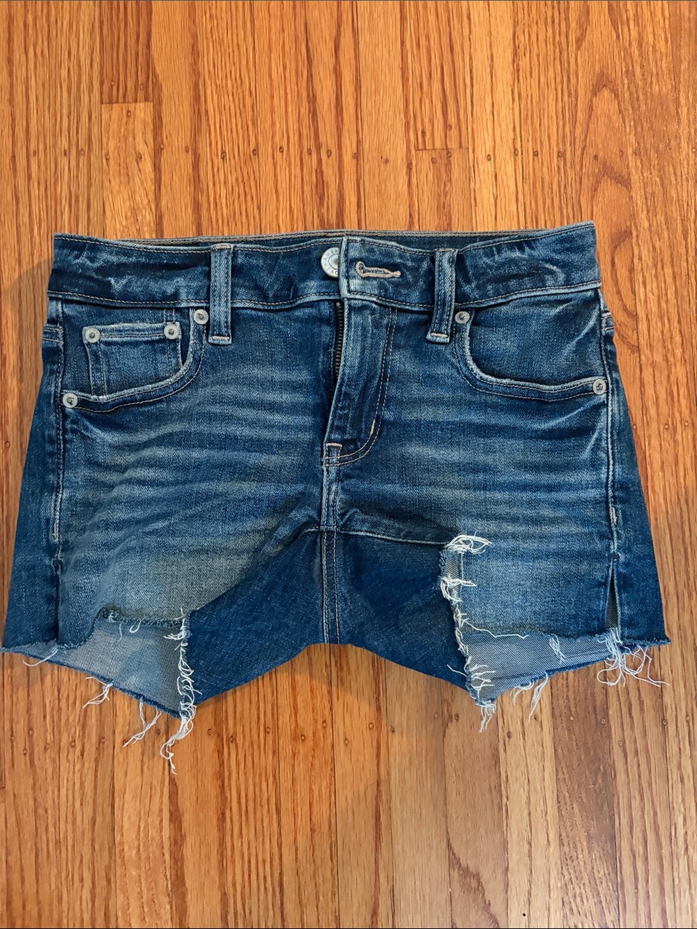 Dark blue American Eagle mini denim shorts